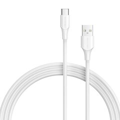 USB 2.0 A to USB-C 3A Cable Vention CTHWH 2m White цена и информация | Кабели для телефонов | 220.lv