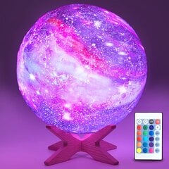 3D Ночная лампа Луна 21 см, Carbonpro цена и информация | Праздничные декорации | 220.lv