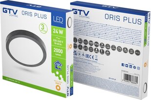 LED светильник ORIS PLUS, IP20, 24W, 3000K, 2000lm цена и информация | Потолочные светильники | 220.lv