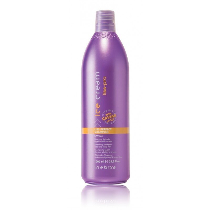 Izlīdzinošs šampūns cirtainām matiem Inebrya Ice Cream Liss-Pro Liss Perfect Shampoo Caviale, 1000ml cena un informācija | Šampūni | 220.lv