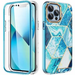 SC Marble 360 iPhone 13 Pro zils cena un informācija | Telefonu vāciņi, maciņi | 220.lv