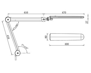 Настольная LED лампа 40см, AF-9836 цена и информация | Мебель для салонов красоты | 220.lv