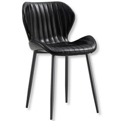 Krēsls Viking Diana, 80 x 44 x 47, mākslīgā āda, melna cena un informācija | Virtuves un ēdamistabas krēsli | 220.lv