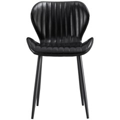 Krēsls Viking Diana, 80 x 44 x 47, mākslīgā āda, melna cena un informācija | Virtuves un ēdamistabas krēsli | 220.lv
