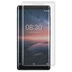 „Calans“ Tempered Glass полностью закрывающее защитное стекло толщиной 0,2 мм – прозрачное (Nokia 8 Sirocco) цена и информация | Защитные пленки для телефонов | 220.lv