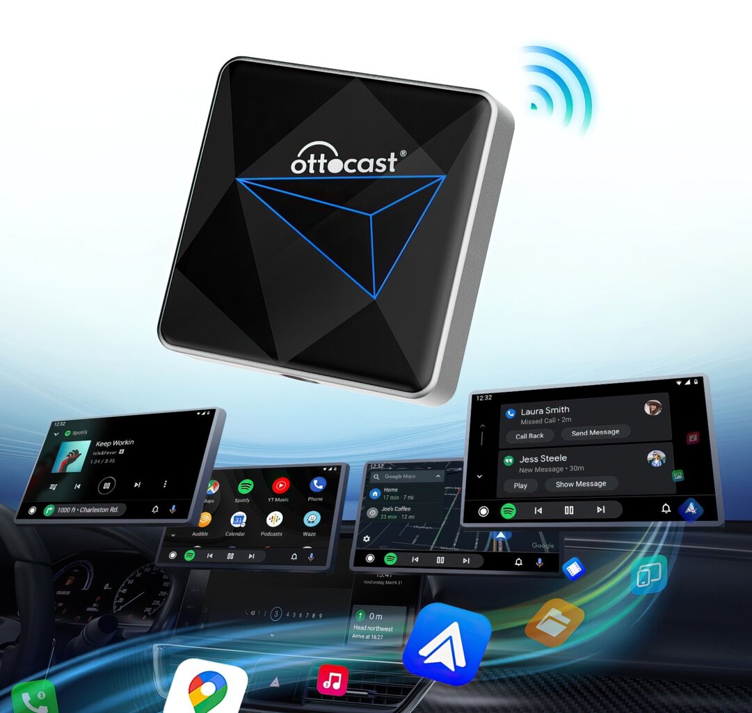 Ottocast A2Air Pro bezvadu Android Auto цена и информация | FM Modulatori | 220.lv