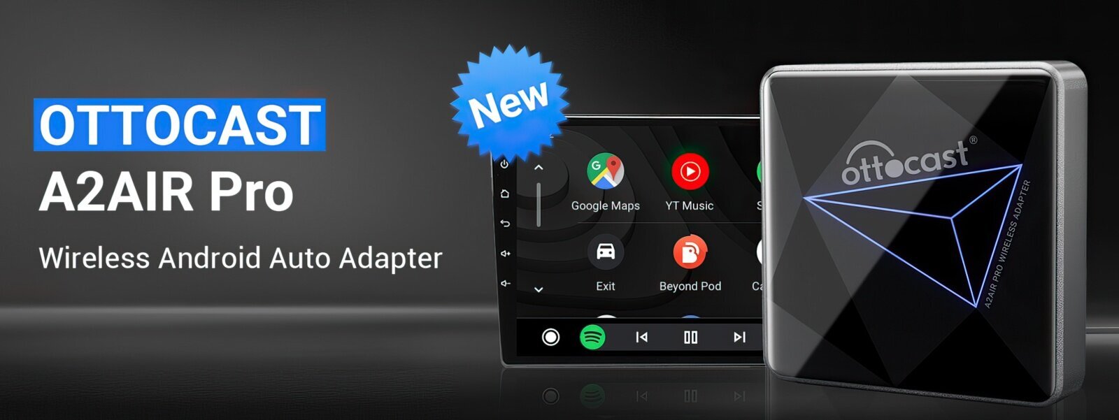 Ottocast A2Air Pro bezvadu Android Auto cena un informācija | FM Modulatori | 220.lv