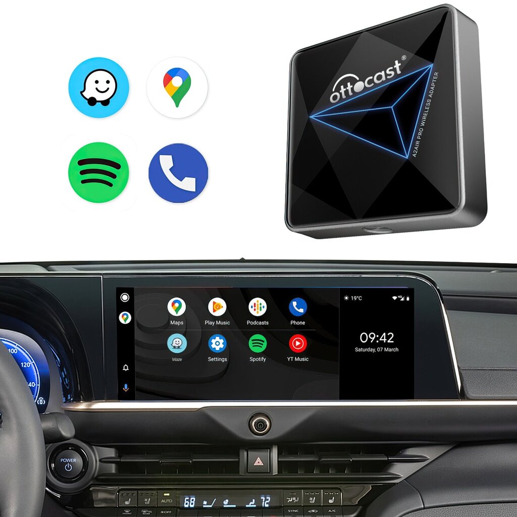 Ottocast A2Air Pro bezvadu Android Auto cena un informācija | FM Modulatori | 220.lv