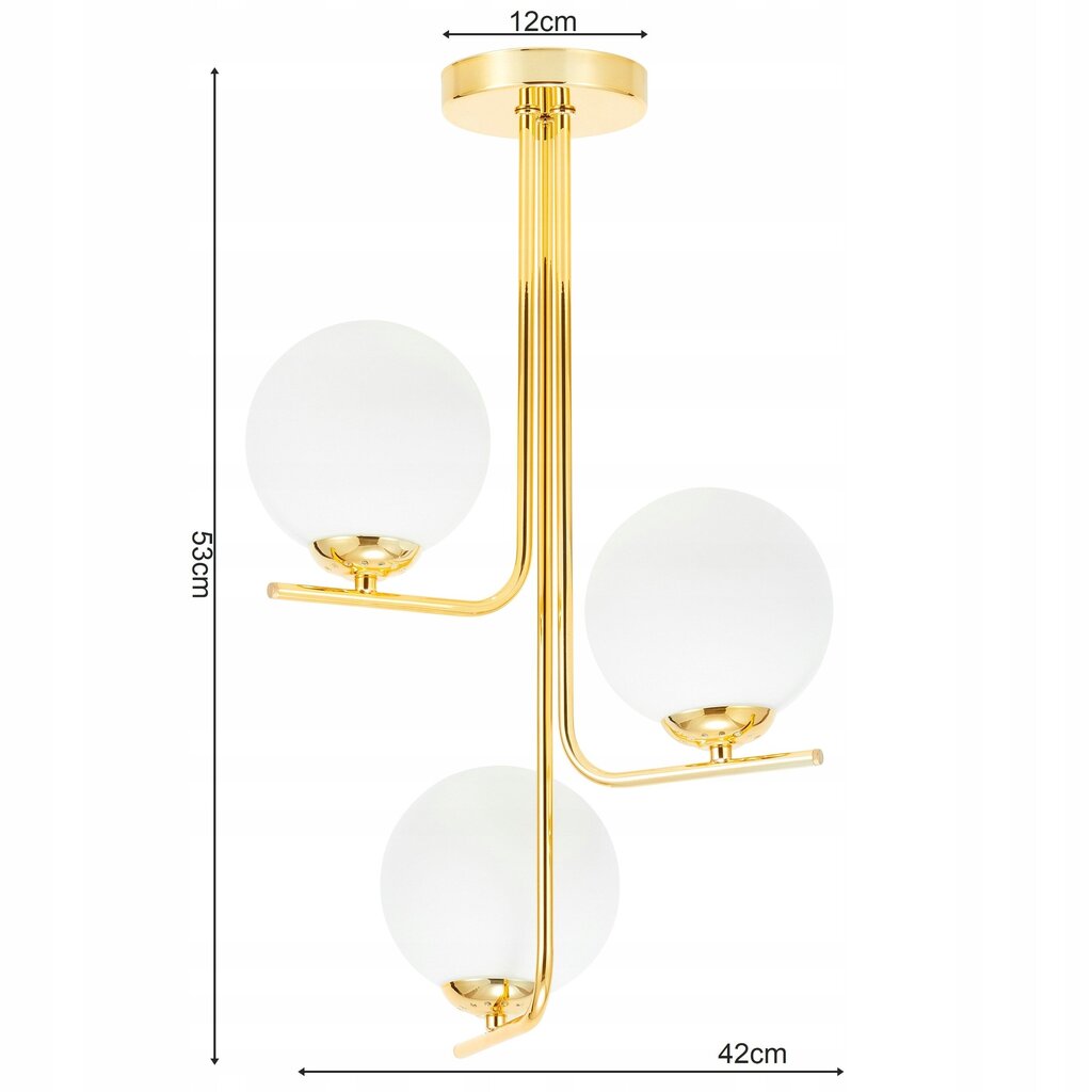 Led-lux griestu lampa, zelta cena un informācija | Griestu lampas | 220.lv