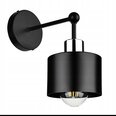 Led-lux sienas lampa, melna + hroma