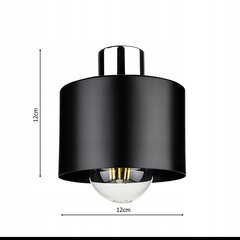 Led-lux sienas lampa, melna + hroma цена и информация | Настенные светильники | 220.lv