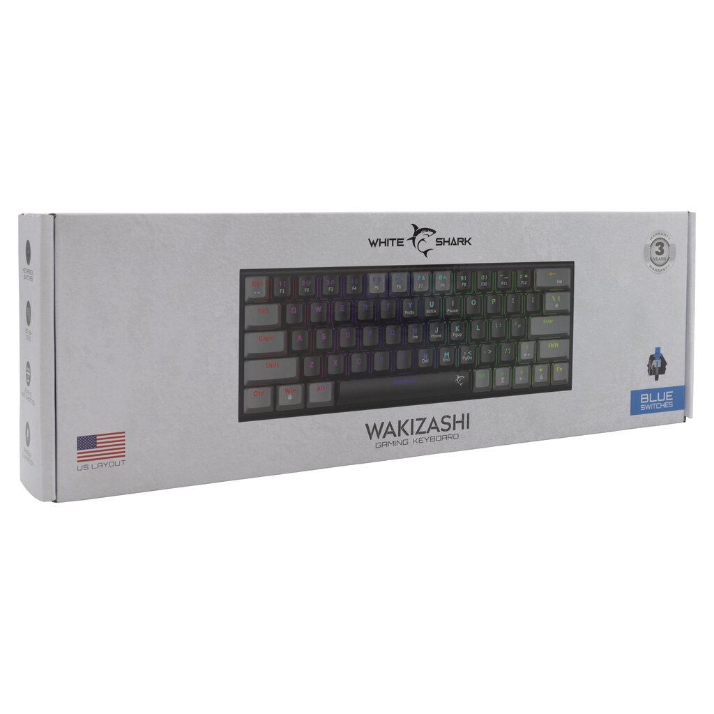 White Shark GK-002121 Wakizashi Black-Grey US cena un informācija | Klaviatūras | 220.lv
