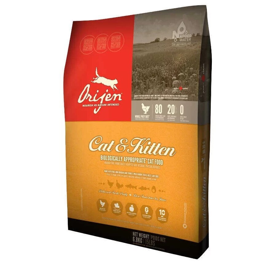 Acana Orijen Cat & Kitten, 5,4 kg cena un informācija | Sausā barība kaķiem | 220.lv