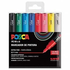 Маркеры POSCA PC-1M 8 шт. Multicolour цена и информация | POSCA Товары для детей и младенцев | 220.lv