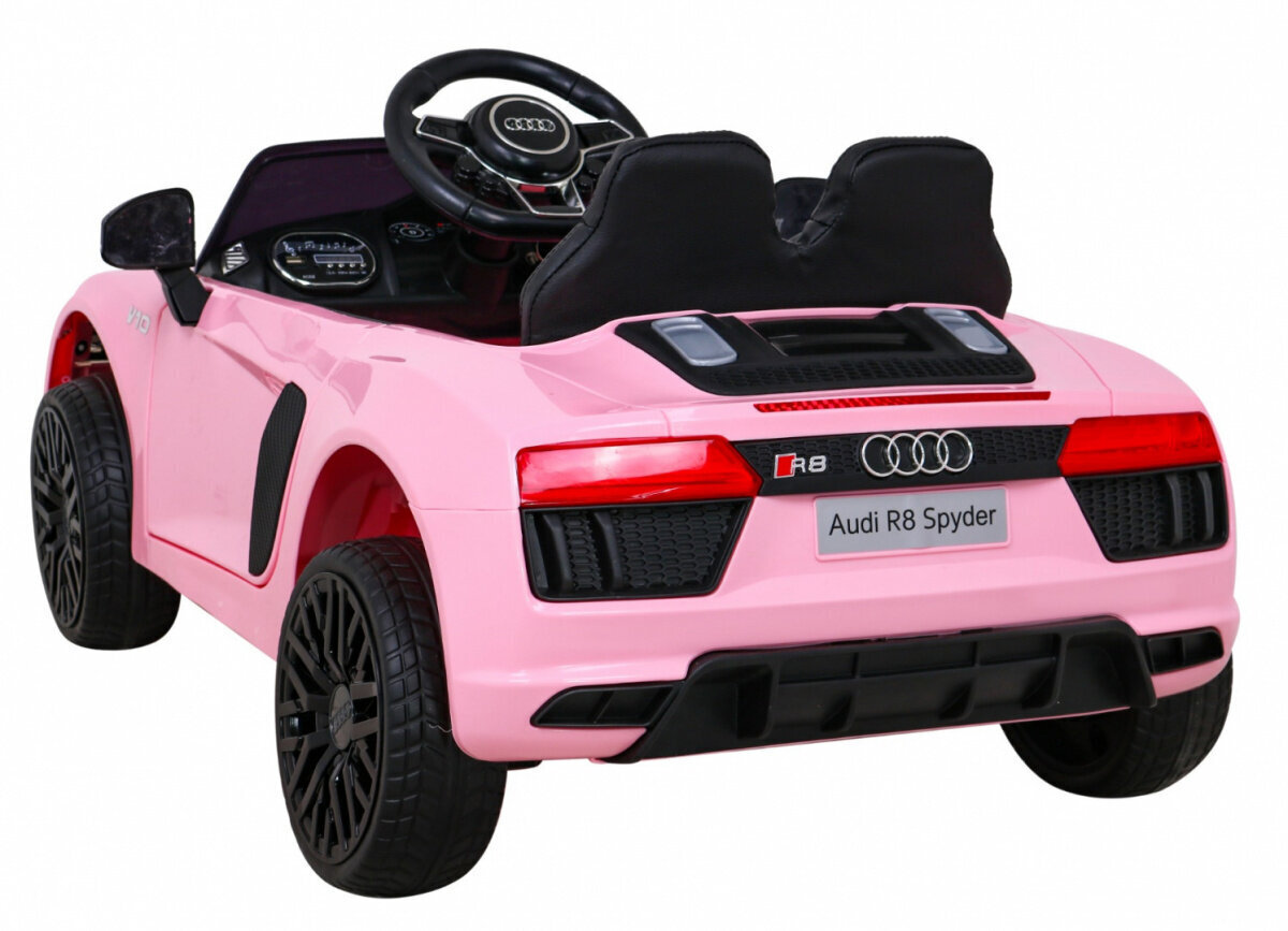 Vienvietīgs elektroauto bērniem Audi R, rozā cena un informācija | Bērnu elektroauto | 220.lv