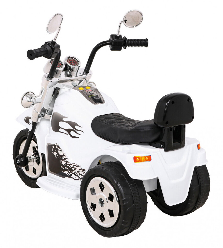Vienvietīgs elektriskais motocikls bērniem Chopper, balts цена и информация | Bērnu elektroauto | 220.lv
