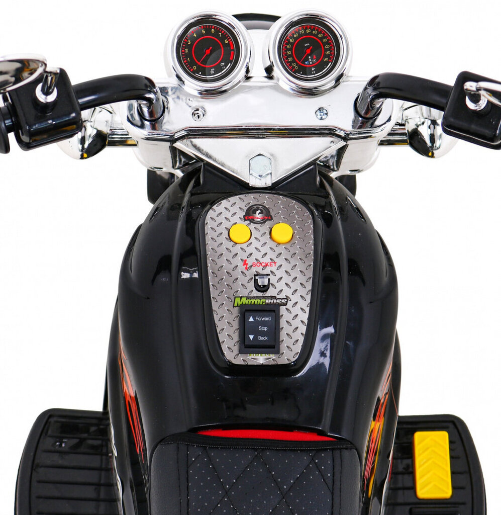 Vienvietīgs elektriskais motocikls bērniem Chopper, melns cena un informācija | Bērnu elektroauto | 220.lv