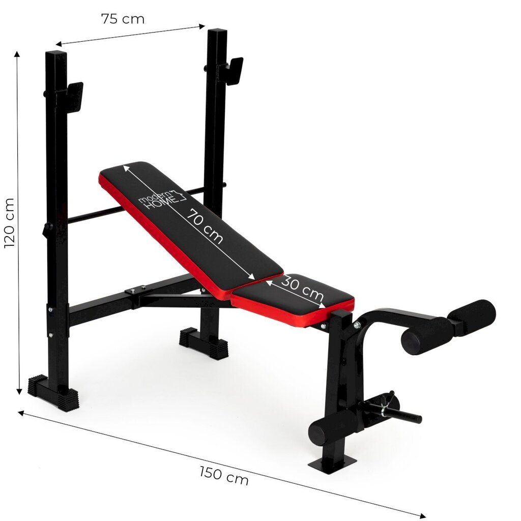 Trenažieru sols ar atsvariem un kāju presi ModernHome cena un informācija | Treniņu soli un stendi | 220.lv