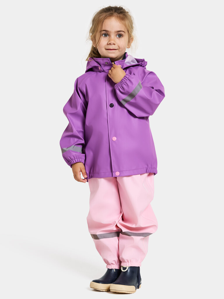 Didriksons bērnu gumijas komplekts SLASKEMAN 2, rozā-violets cena un informācija | Lietus apģērbs bērniem | 220.lv