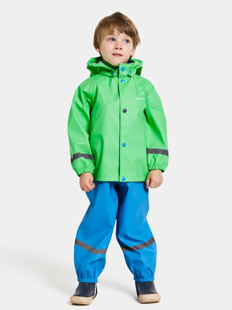 Didriksons bērnu gumijas komplekts SLASKEMAN 2, zaļš-zils cena un informācija | Lietus apģērbs bērniem | 220.lv