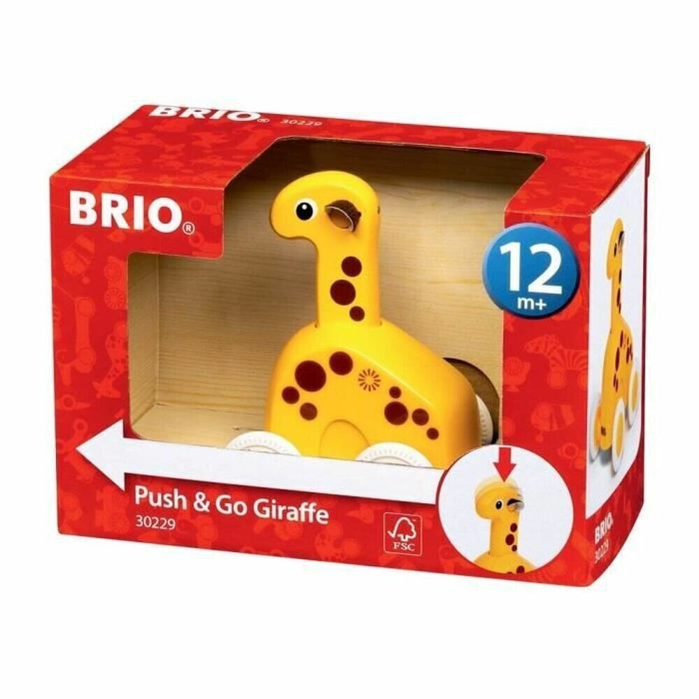 Interaktīva rotaļlieta mazuļiem Brio Push & Go Giraffe cena un informācija | Rotaļlietas zīdaiņiem | 220.lv