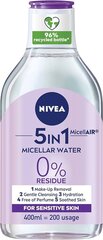 Micerālais ūdens 5in1 Nivea, 400ml цена и информация | Средства для очищения лица | 220.lv