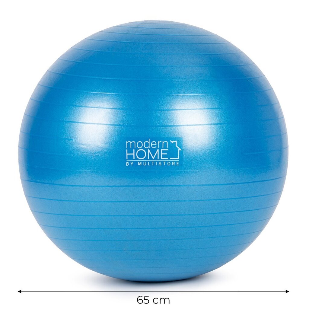 Vingrošanas bumba Modern Home, 65 cm, zila cena un informācija | Vingrošanas bumbas | 220.lv