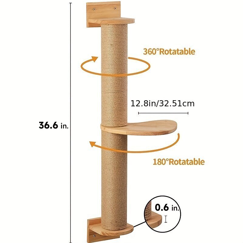 Kaķu skrāpis pie sienas Tech zone, 93 x 32.51 cm cena un informācija | Kaķu mājas, nagu asināmie | 220.lv