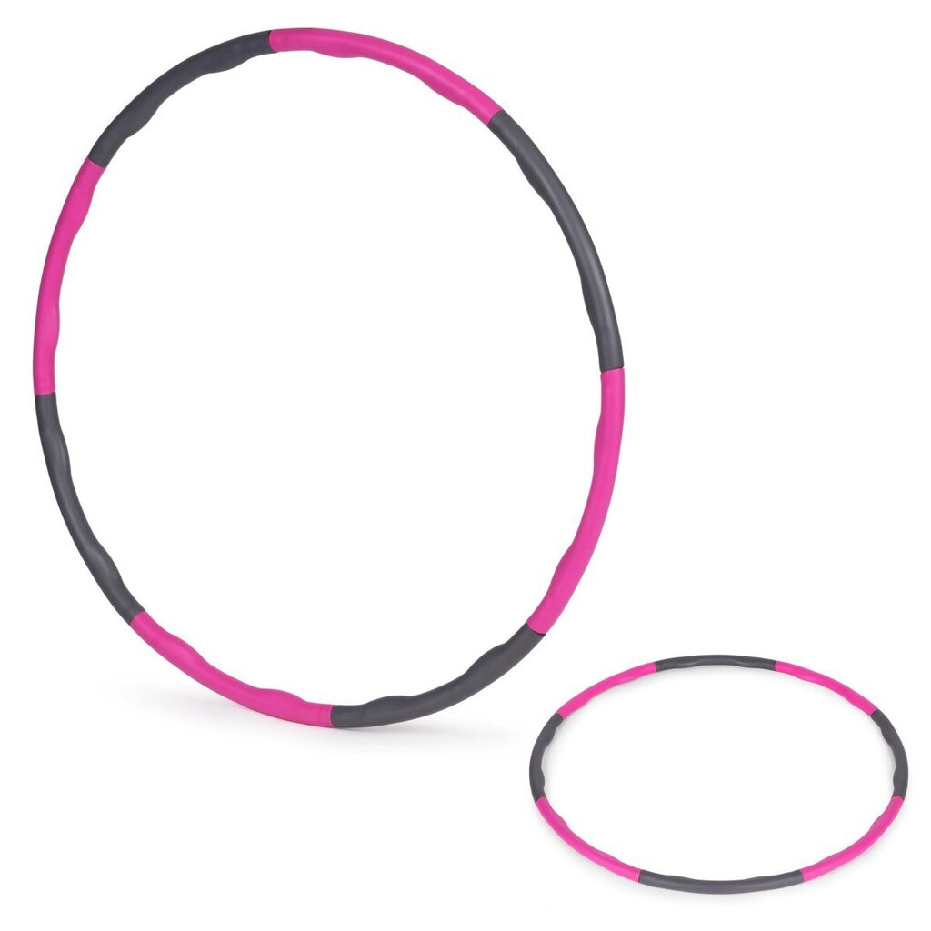 Vingrošanas riņķis Hula Hoop, 90 cm, rozā цена и информация | Vingrošanas riņķi un nūjas | 220.lv