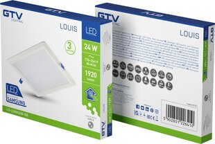 Светильник LED LOUIS, 24 Вт, 1920 Лм, 4000K, IP54 цена и информация | Монтируемые светильники, светодиодные панели | 220.lv