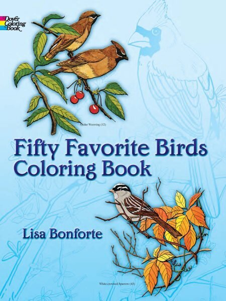 Fifty Favourite Birds Colouring Book: Coloring Book cena un informācija | Grāmatas mazuļiem | 220.lv