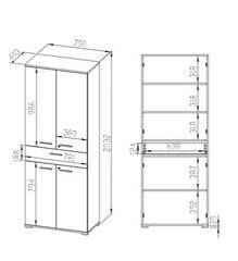 Skapis Optimal 02 cena un informācija | Skapji | 220.lv