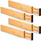 Regulējams atvilktņu organizators 4 gab. bambuss, Zaxer цена и информация | Citi piederumi mēbelēm | 220.lv