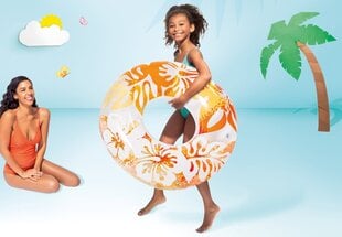 Peldriņķis Intex, 91 cm., oranžs cena un informācija | Piepūšamās rotaļlietas un pludmales preces | 220.lv
