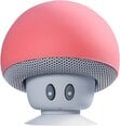 Mini bezvadu Bluetooth skaļrunis ar mikrofonu, sarkans Sudroid Mushroom