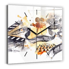 Sienas pulkstenis Kameras Kinematogrāfija, 30x30 cm cena un informācija | Pulksteņi | 220.lv