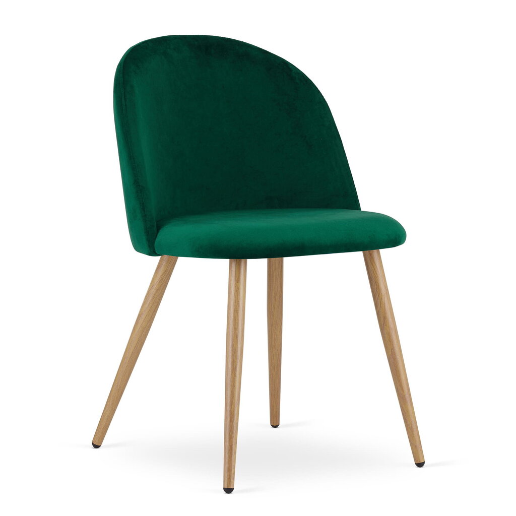 Krēsls - zaļš samts cena un informācija | Virtuves un ēdamistabas krēsli | 220.lv