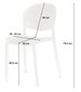 Divu baltu krēslu komplekts cena un informācija | Virtuves un ēdamistabas krēsli | 220.lv