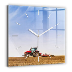 Sienas pulkstenis Lauksaimnieks Traktorā, 30x30 cm cena un informācija | Pulksteņi | 220.lv