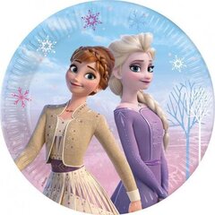 Papīra šķīviši Frozen 2, 23 cm, 8 gb cena un informācija | Vienreizējie trauki | 220.lv