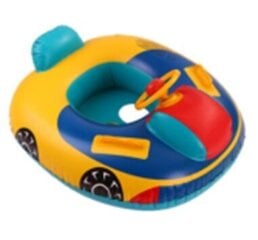 Peldriņķis, 80x65 cm, dzeltens/zils cena un informācija | Piepūšamās rotaļlietas un pludmales preces | 220.lv