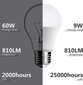 LED elektriskā spuldze E27, 6gab., 9 W, 230V cena un informācija | Spuldzes | 220.lv