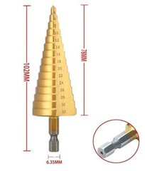 Konusveida pakāpju urbis, 3 gab., 4-32 mm G206 cena un informācija | Rokas instrumenti | 220.lv