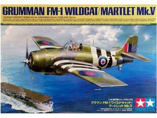 Konstruktors Tamiya - Grumman FM-1 Wildcat/Martlet Mk.V, 1/48, 61126 cena un informācija | Konstruktori | 220.lv