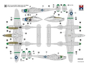 Konstruktors Hobby 2000 - Lockheed P-38L Ligthning 80th Fighter Squadron, 1/48, 48028 cena un informācija | Konstruktori | 220.lv