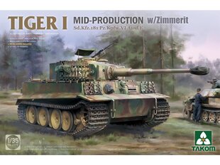 Takom - Tiger I Mid-Production w/Zimmerit Sd.Kfz. 181 Pz.Kpfw. VI Ausf. E, 1/35, 2198 цена и информация | Конструкторы и кубики | 220.lv