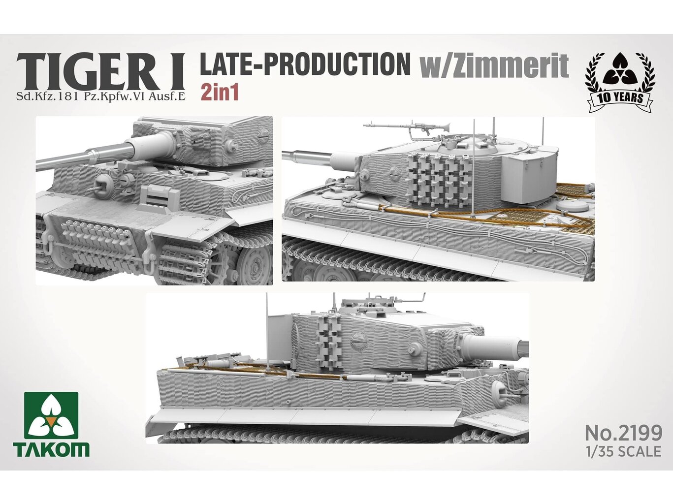 Konstruktors Takom - Tiger I Late Production w/zimmerit, 1/35, 2199 cena un informācija | Konstruktori | 220.lv