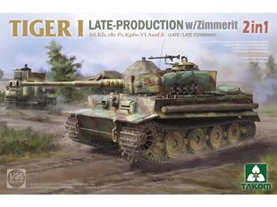 Takom - Tiger I Late Production w/zimmerit Sd.Kfz. 181 Pz.Kpfw. VI Ausf. E (Late/Late Command), 1/35, 2199 цена и информация | Конструкторы и кубики | 220.lv