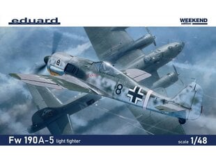 Сборная пластиковая модель. Eduard - Focke-Wulf Fw 190A-5 Light Fighter, Weekend Edition, 1/48, 84118 цена и информация | Конструкторы и кубики | 220.lv