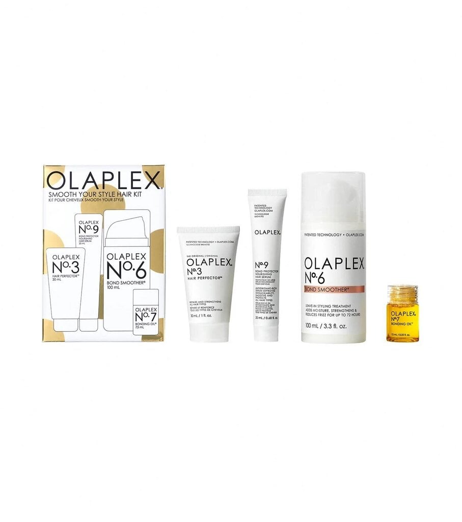Matu kopšanas komplekts Olaplex Smooth Your Style Hair Kit, 4 gab. цена и информация | Matu kondicionieri, balzāmi | 220.lv